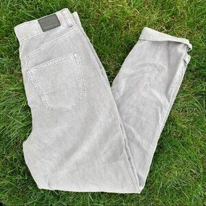 American Eagle Corduroy Pleated Grey Mom Jeans